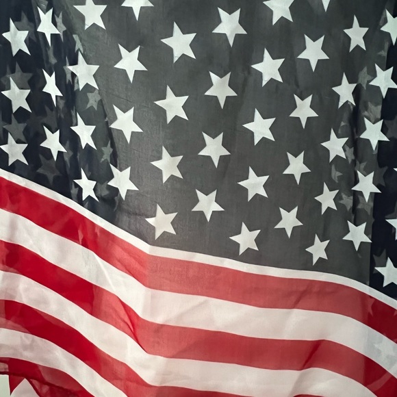 Mixit New Red Blue White Stars Stripes Scarf - Picture 6 of 8